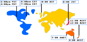 Blue Tengu Time Zone Map