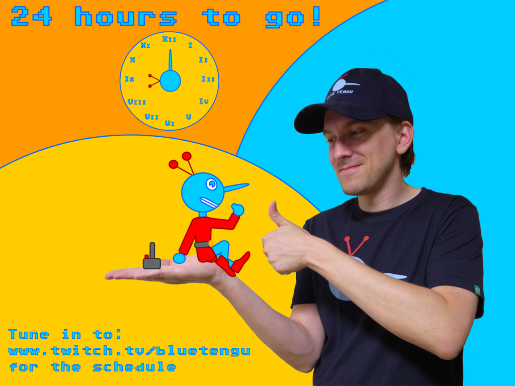 Blue Tengu 24 Hours to Go Logo