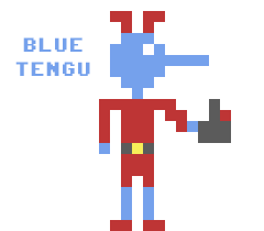 Blue Tengu Commodore 64 Pixel Drawing