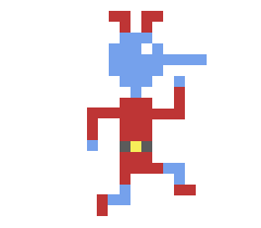 Blue Tengu Pixel Animation